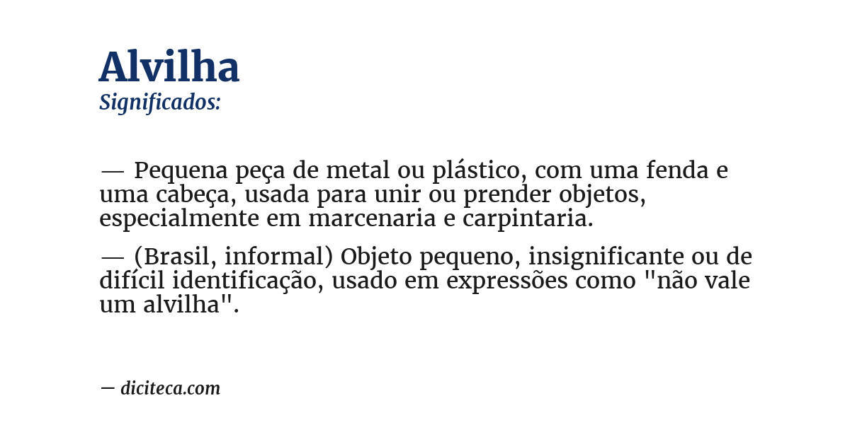 Significado de alvilha