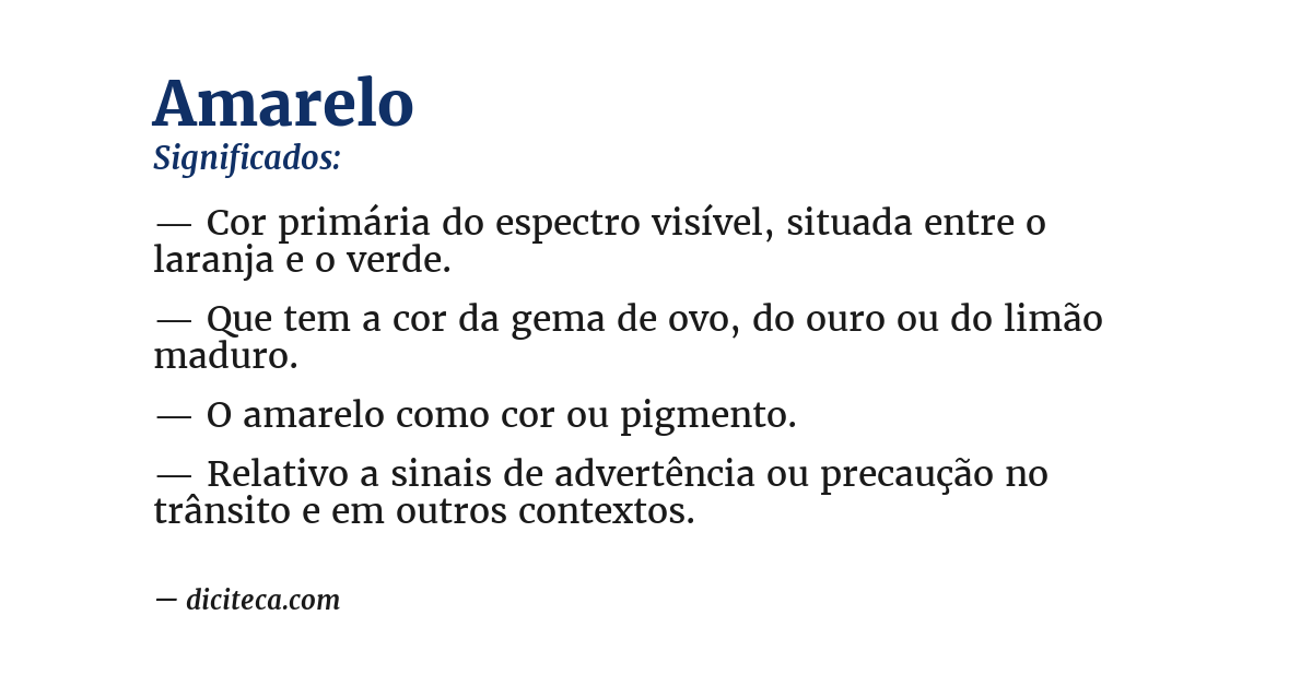 Significado de amarelo