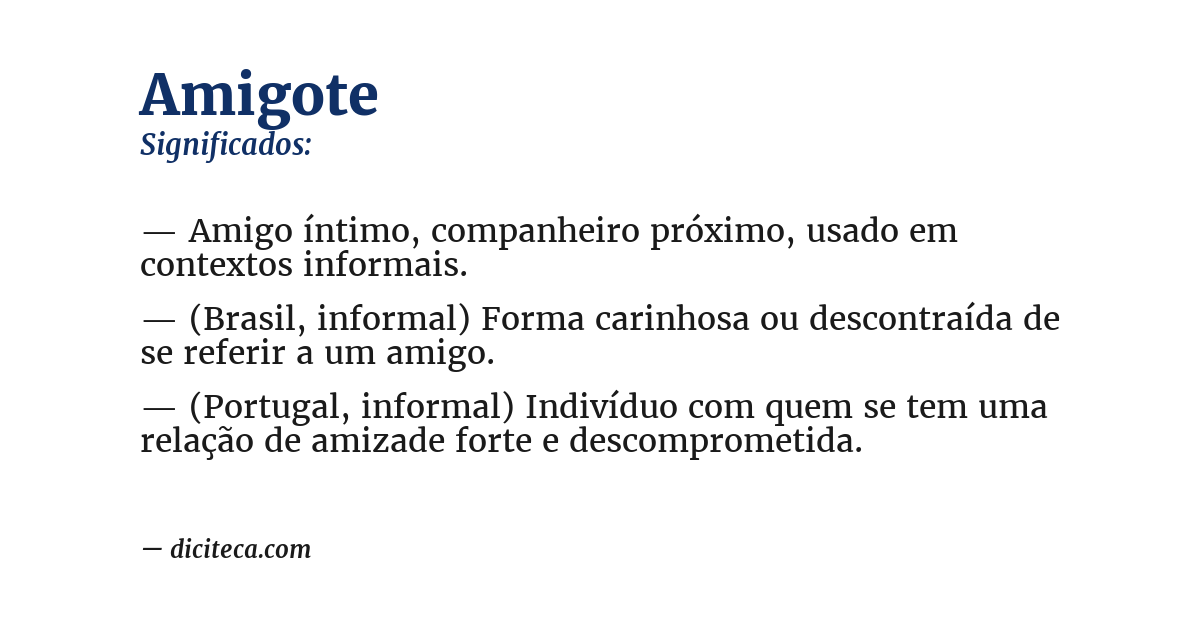 Significado de amigote