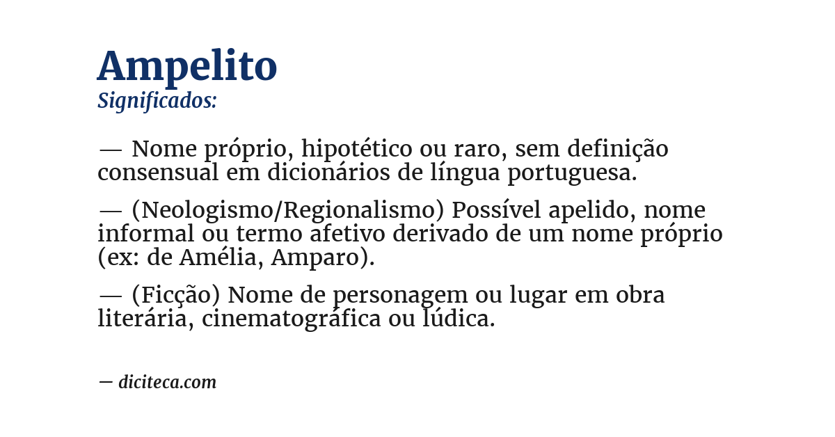 Significado de ampelito