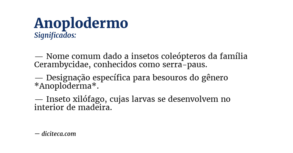 Significado de anoplodermo