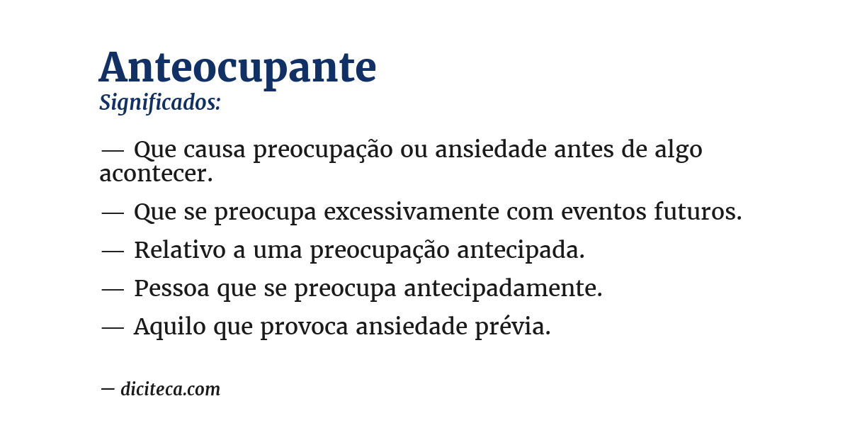 Significado de anteocupante