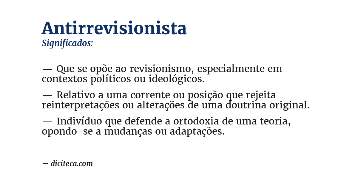 Significado de antirrevisionista