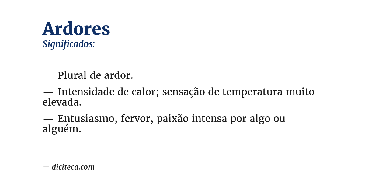 Significado de ardores