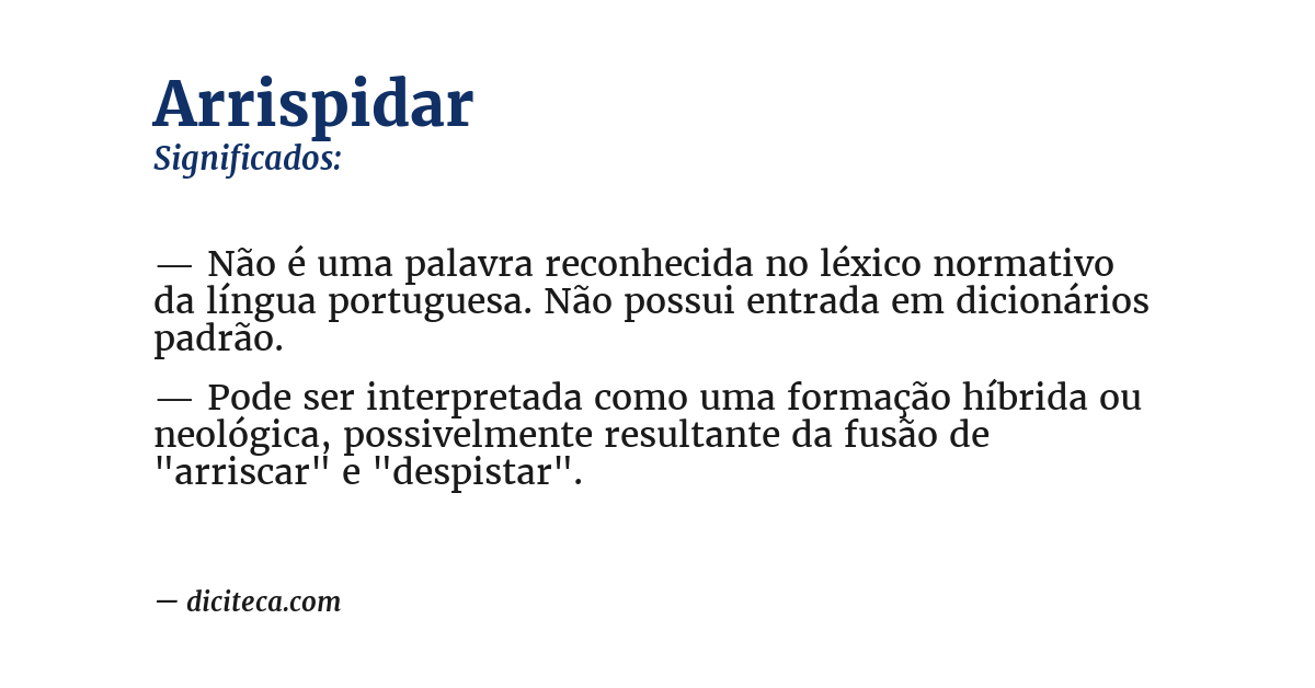 Significado de arrispidar