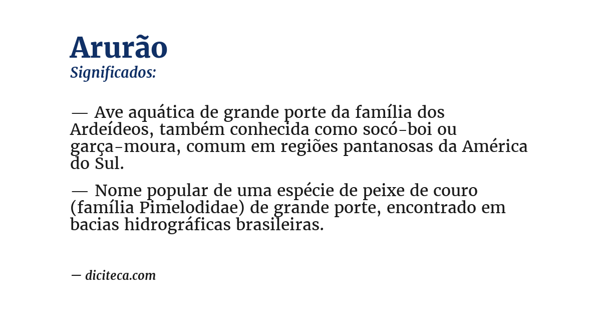 Significado de arurão