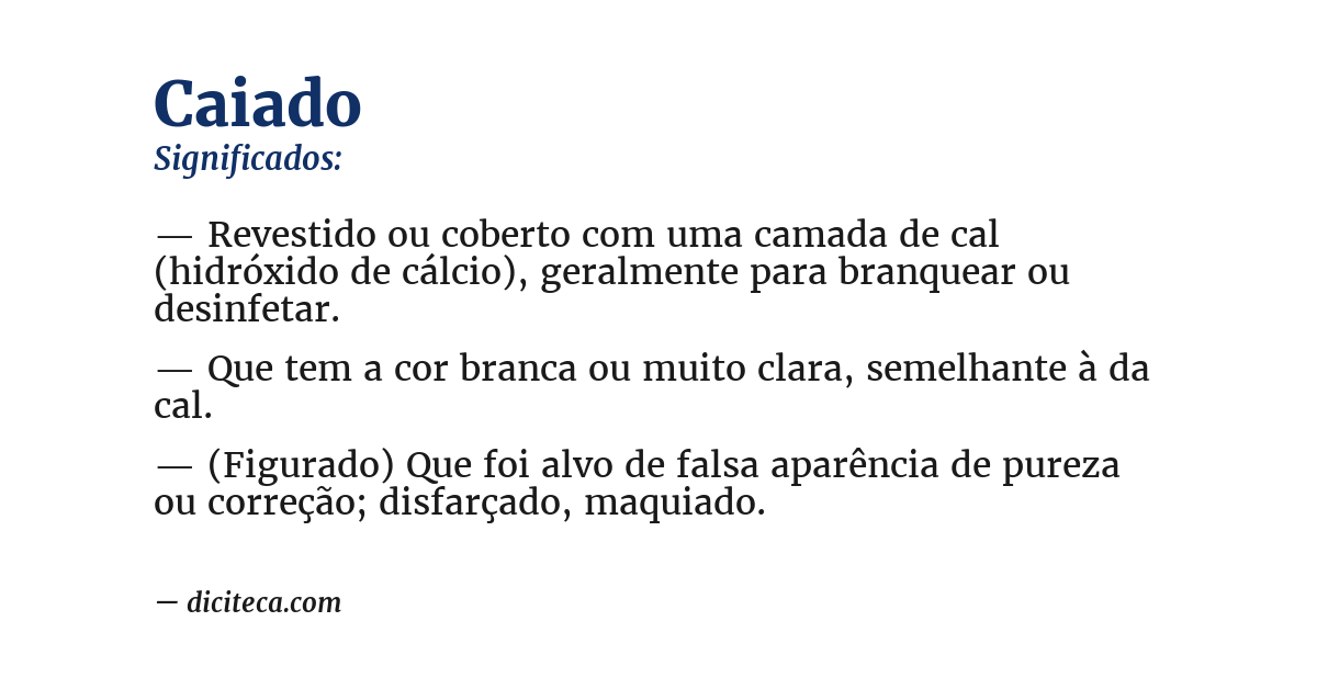 Significado de caiado