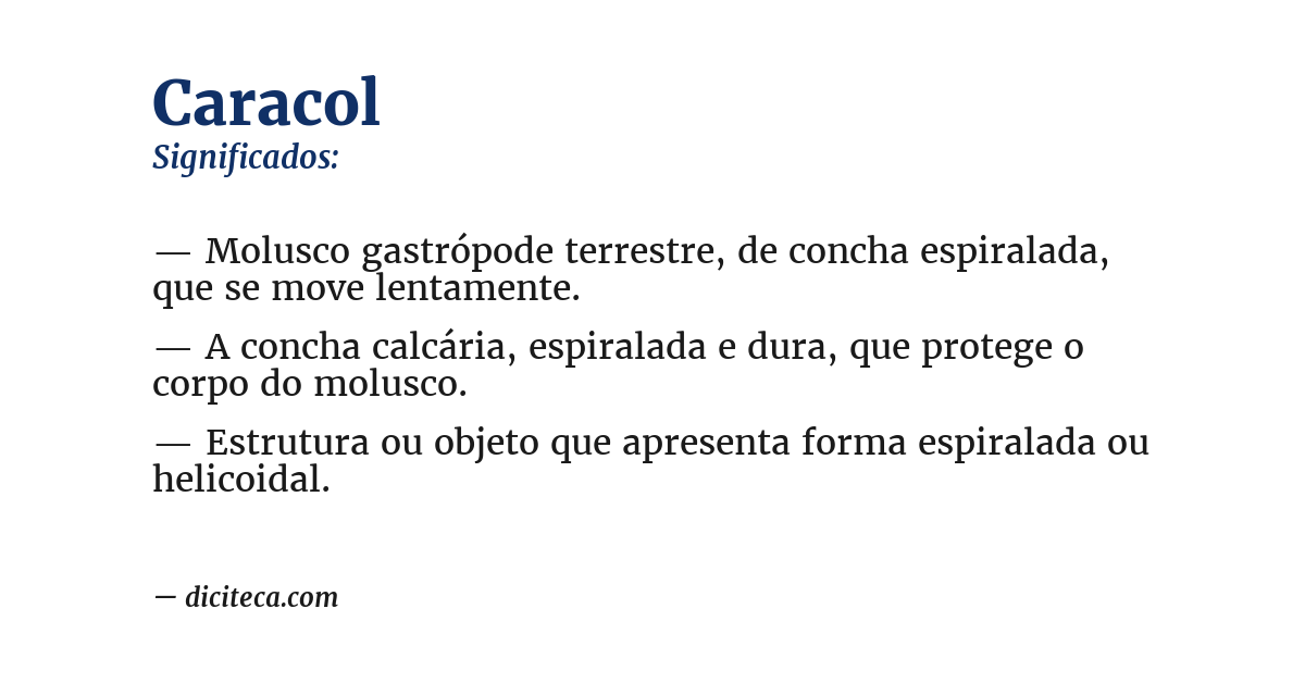 Significado de caracol