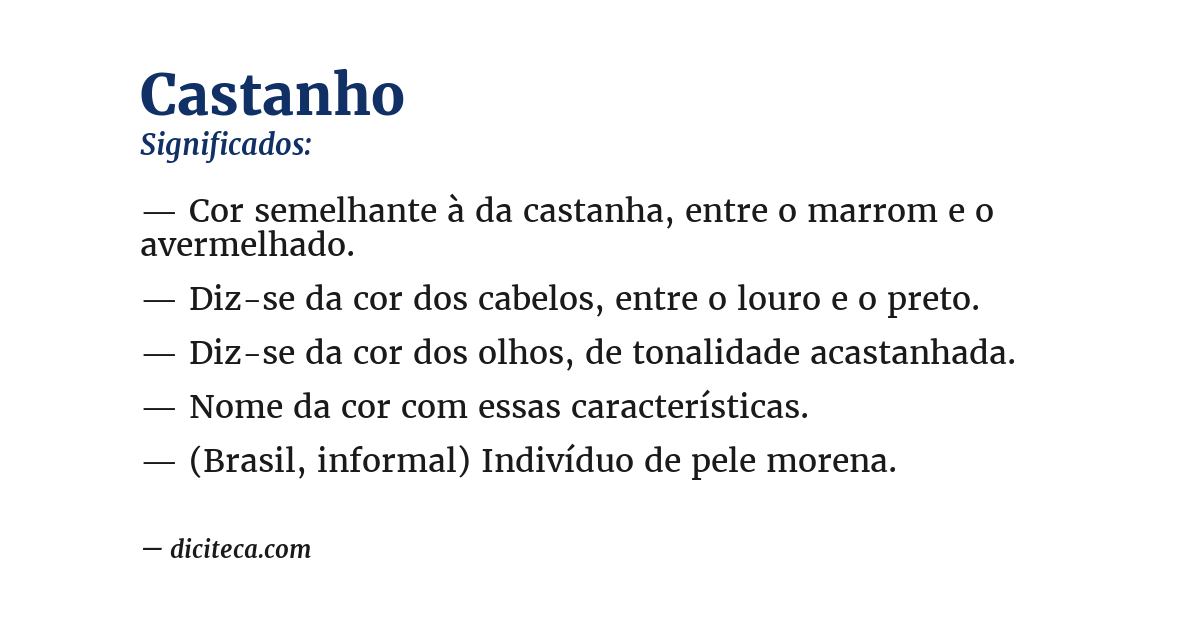 Significado de castanho