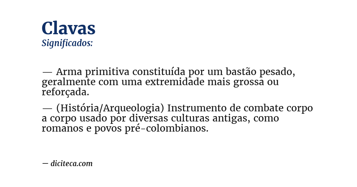 Significado de clavas
