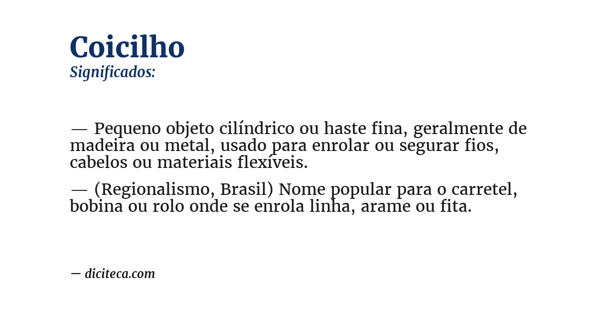 Significado de coicilho