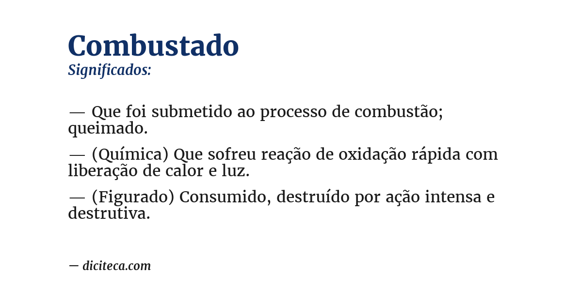 Significado de combustado