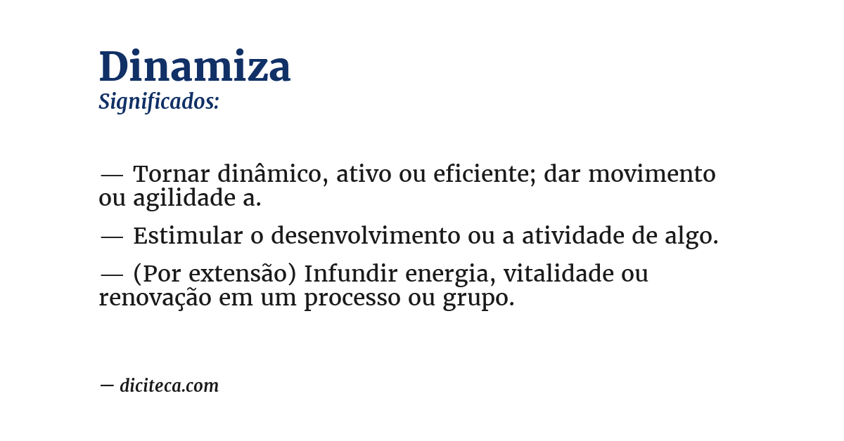 Significado de dinamiza