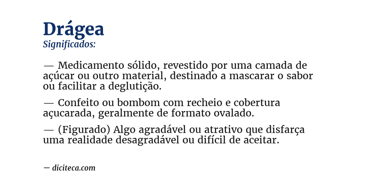 Significado de drágea