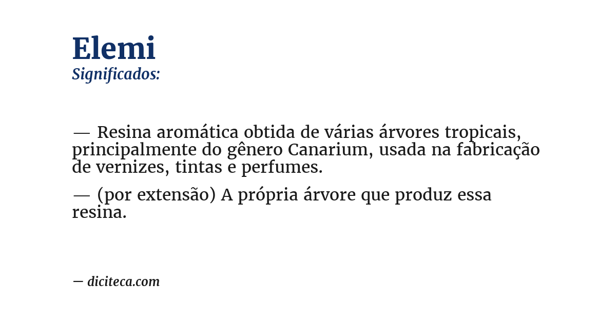 Significado de elemi