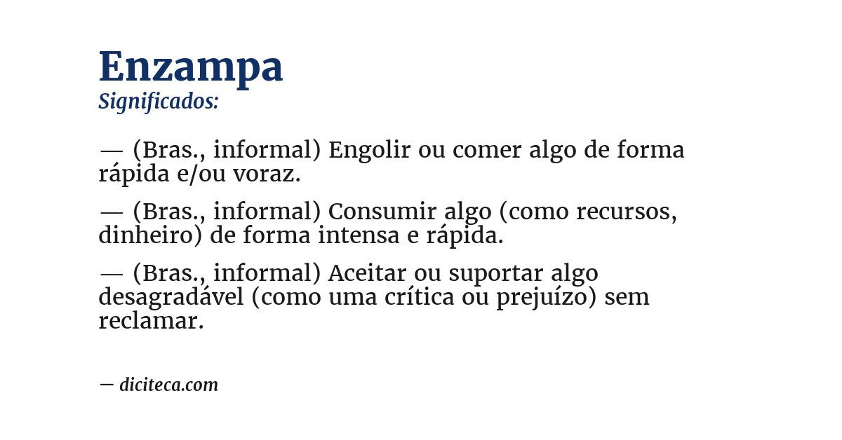 Significado de enzampa