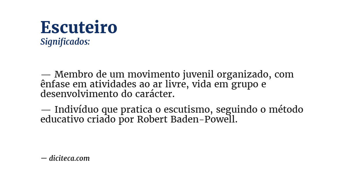 Significado de escuteiro