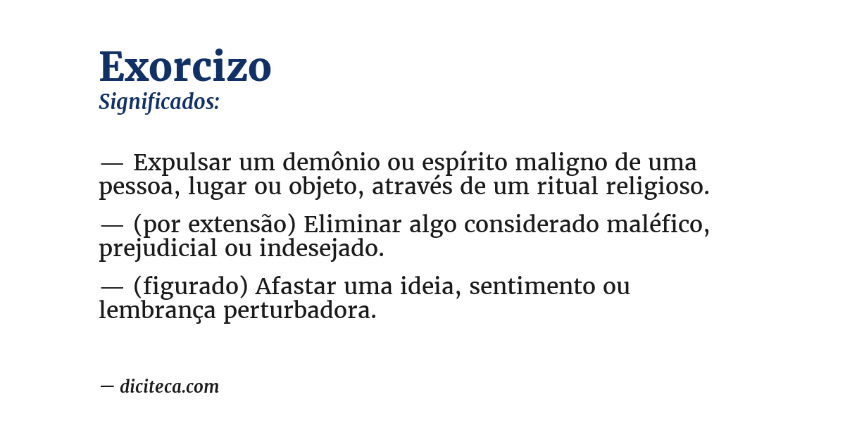 Significado de exorcizo