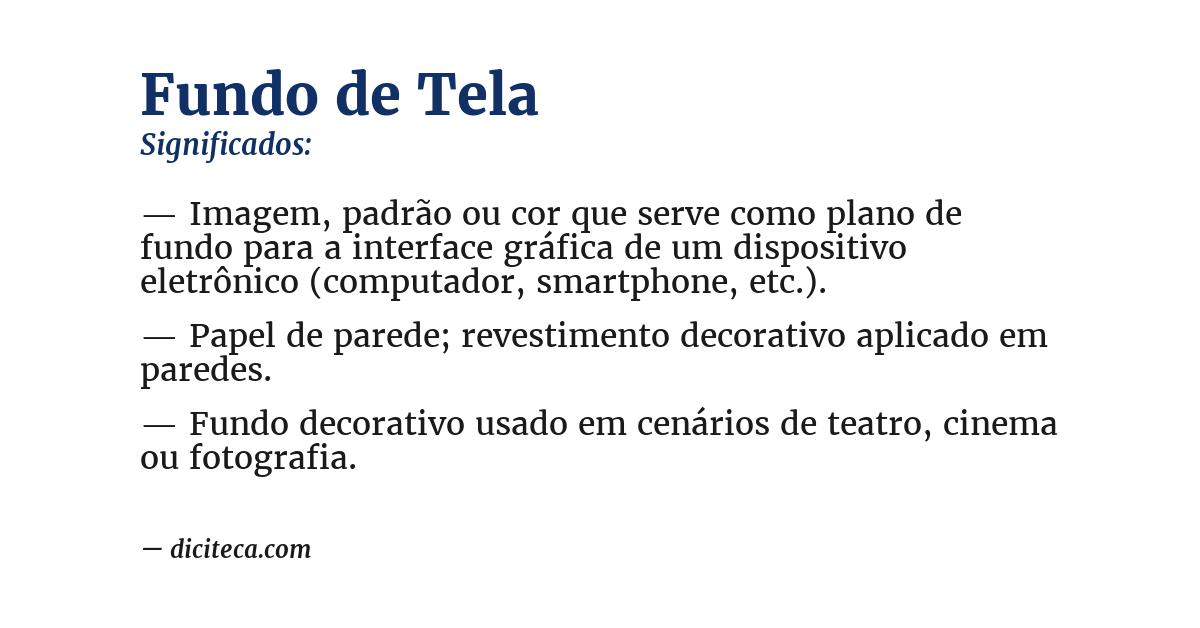 Significado de fundo de tela