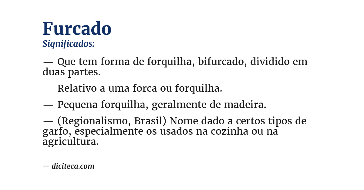 Significado de furcado