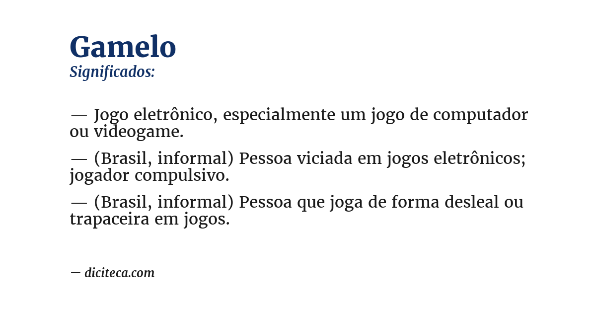 Significado de gamelo