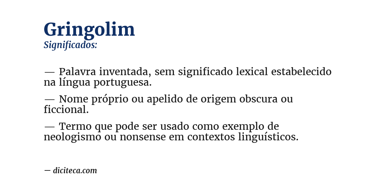 Significado de gringolim