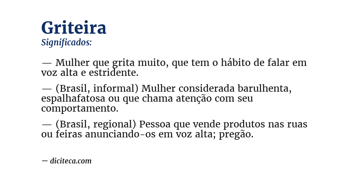 Significado de griteira