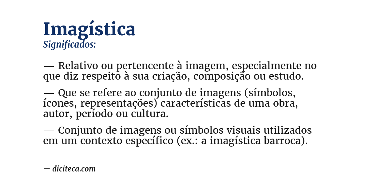 Significado de imagística