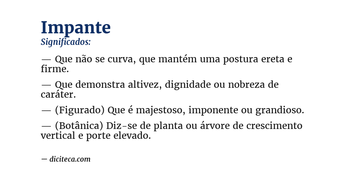 Significado de impante