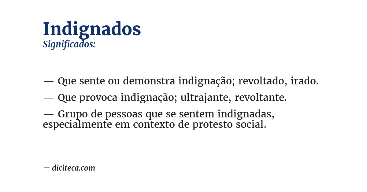 Significado de indignados