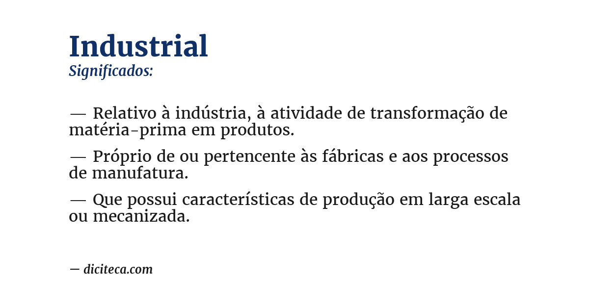 Significado de industrial