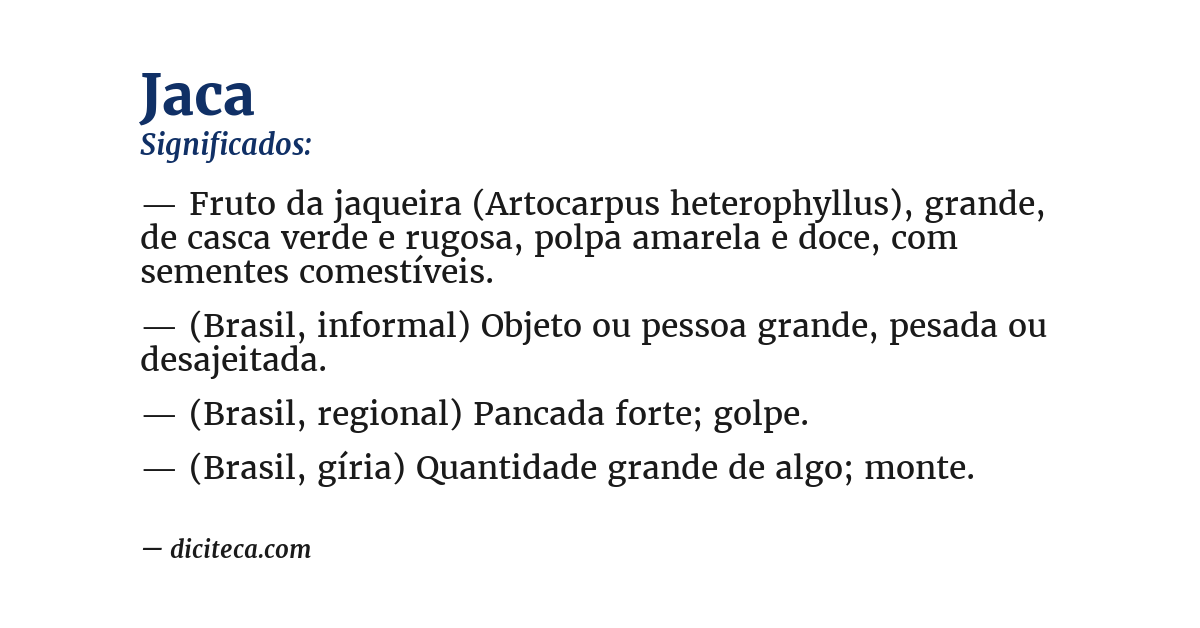 Significado de jaca