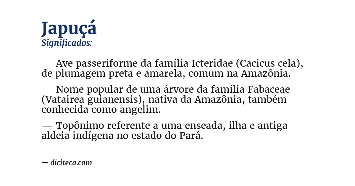 Significado de japuçá