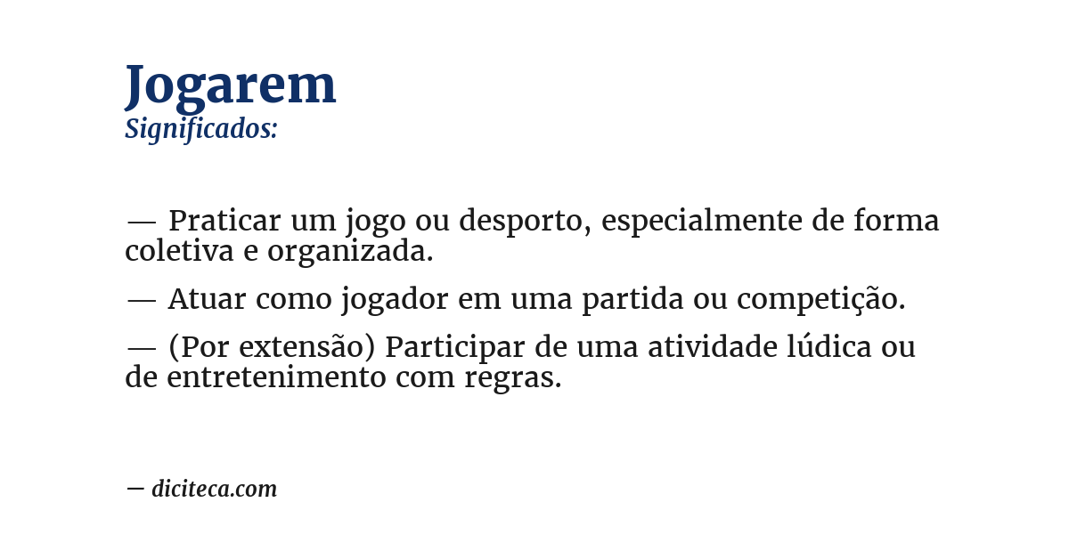 Significado de jogarem