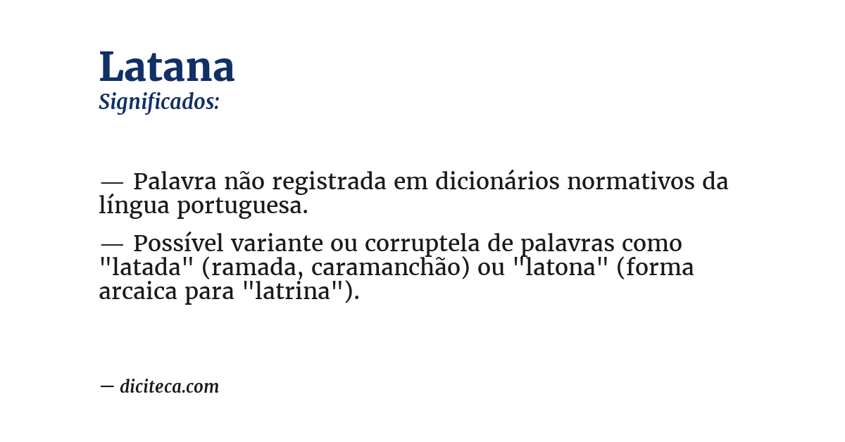 Significado de latana