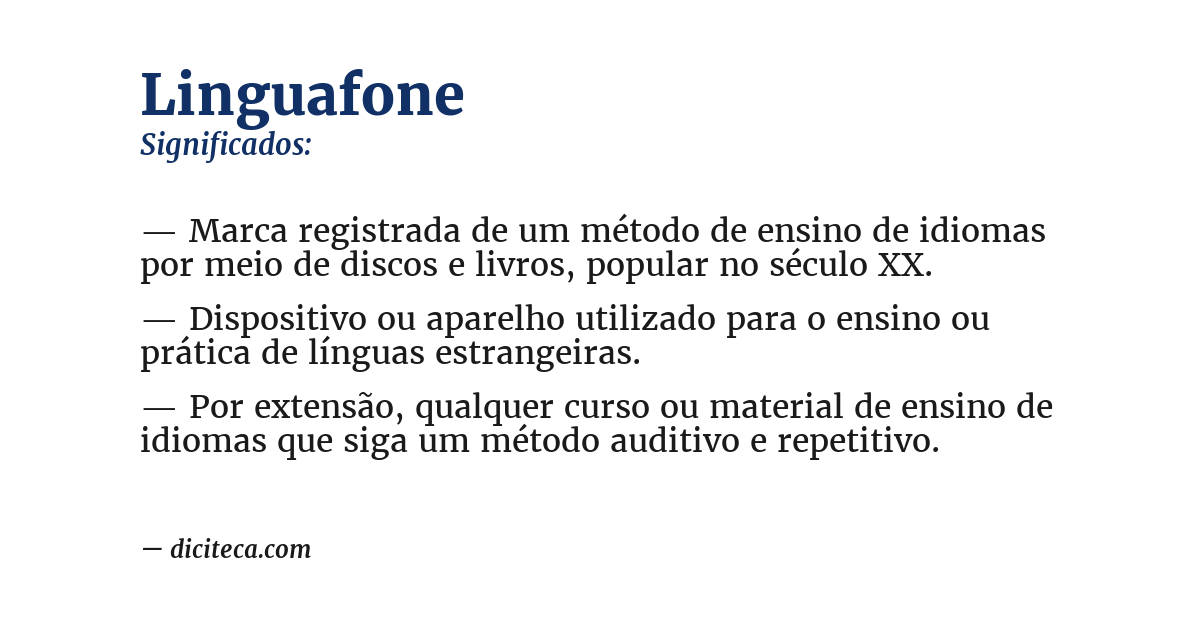 Significado de linguafone