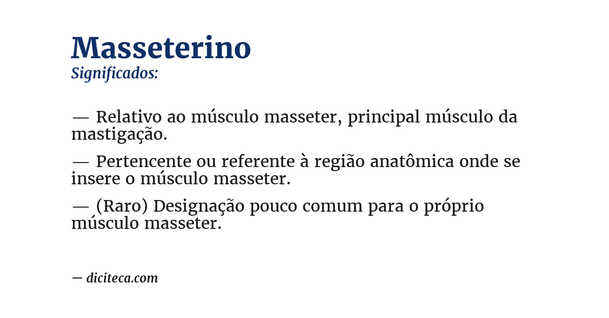 Significado de masseterino