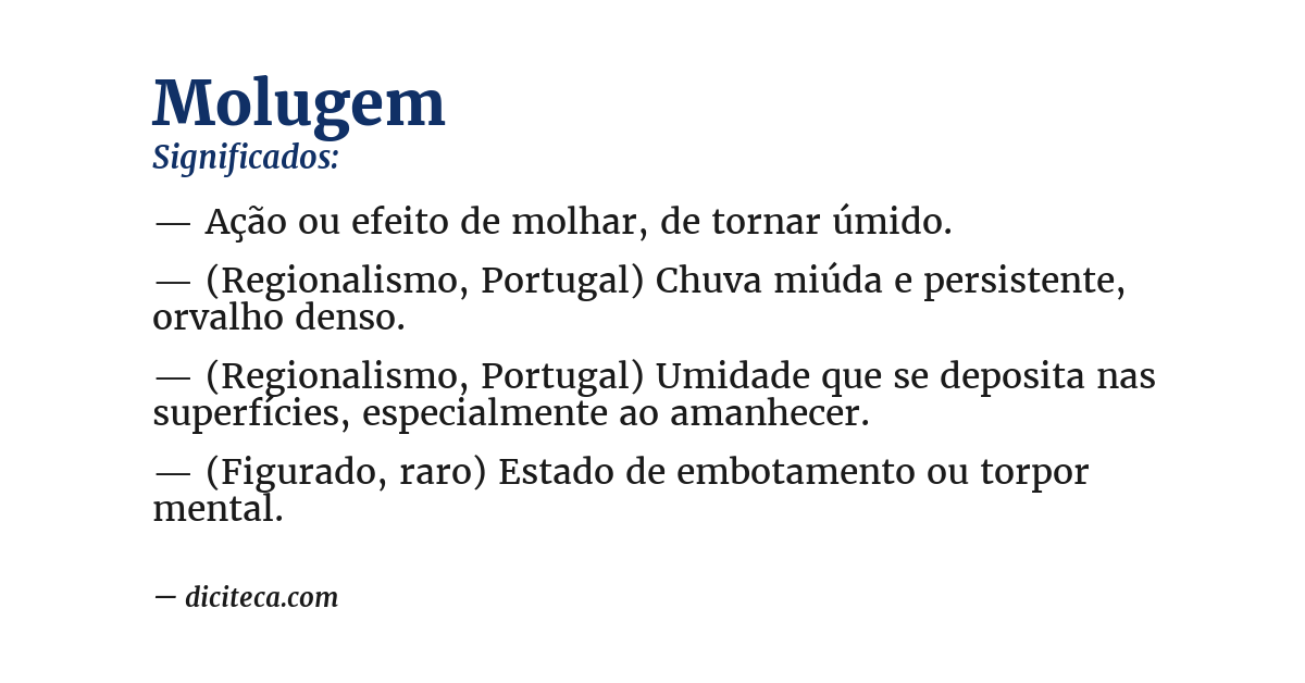 Significado de molugem