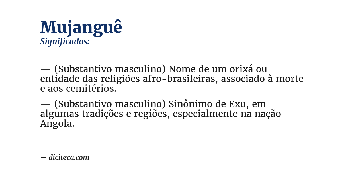 Significado de mujanguê