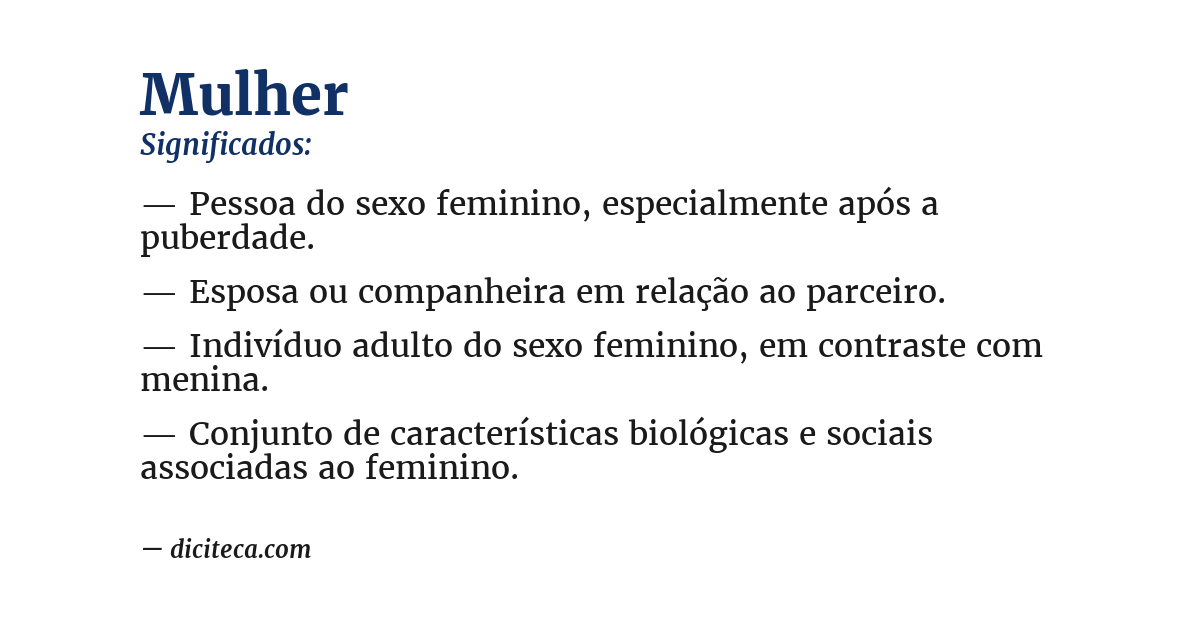 Significado de mulher