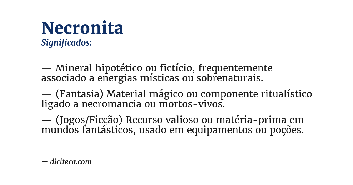 Significado de necronita
