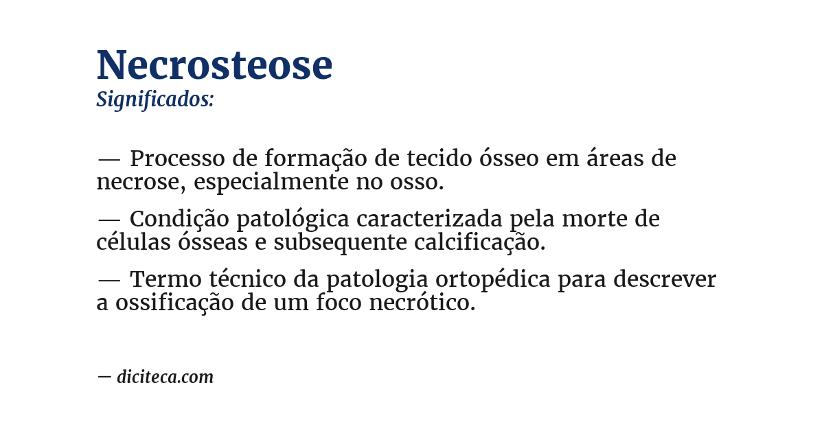 Significado de necrosteose