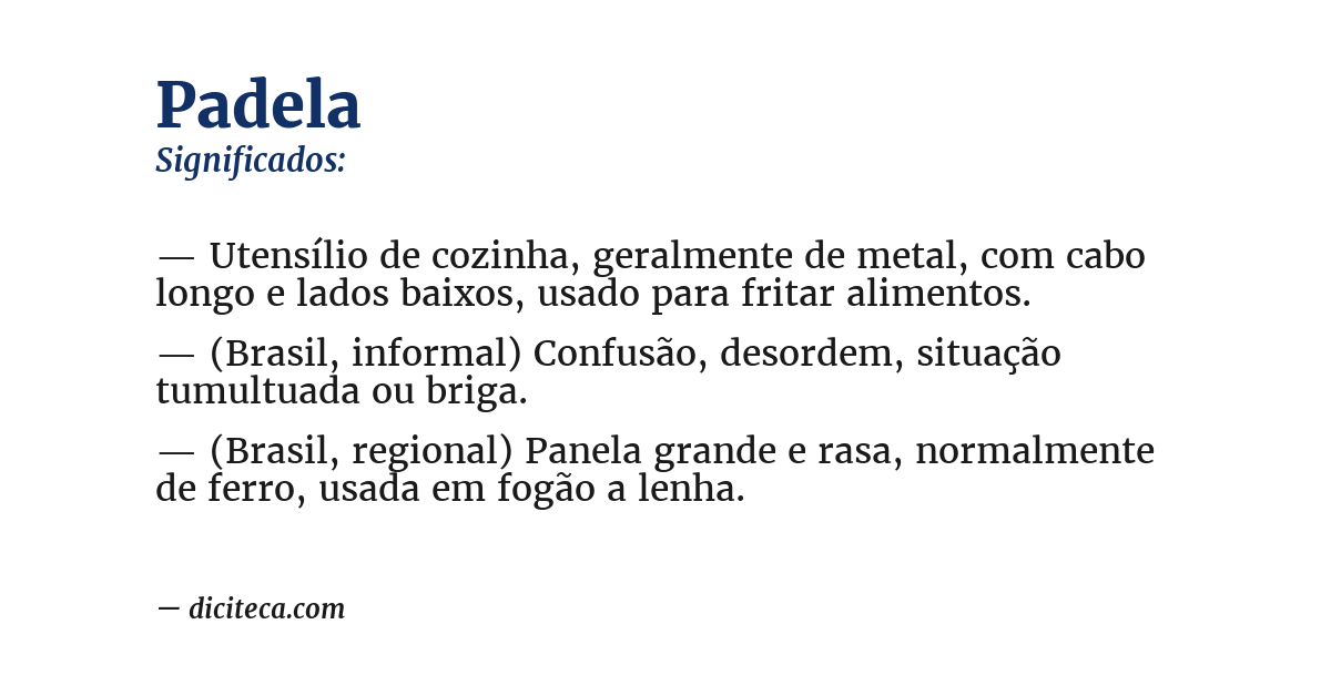 Significado de padela