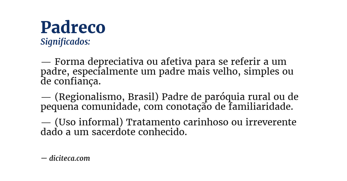 Significado de padreco