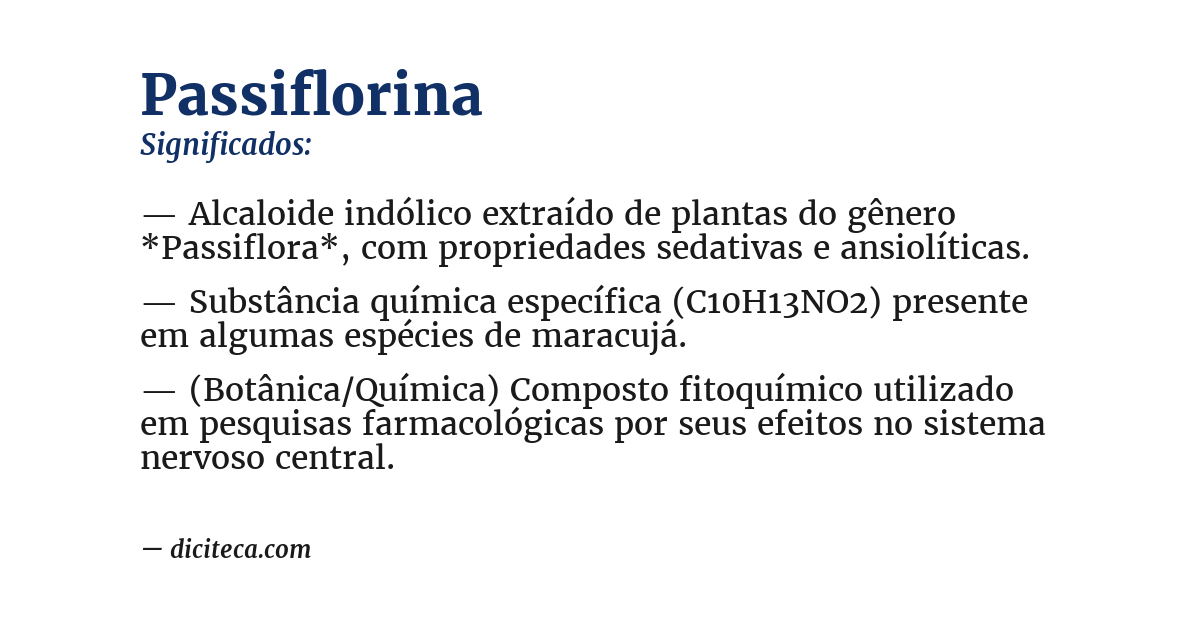 Significado de passiflorina