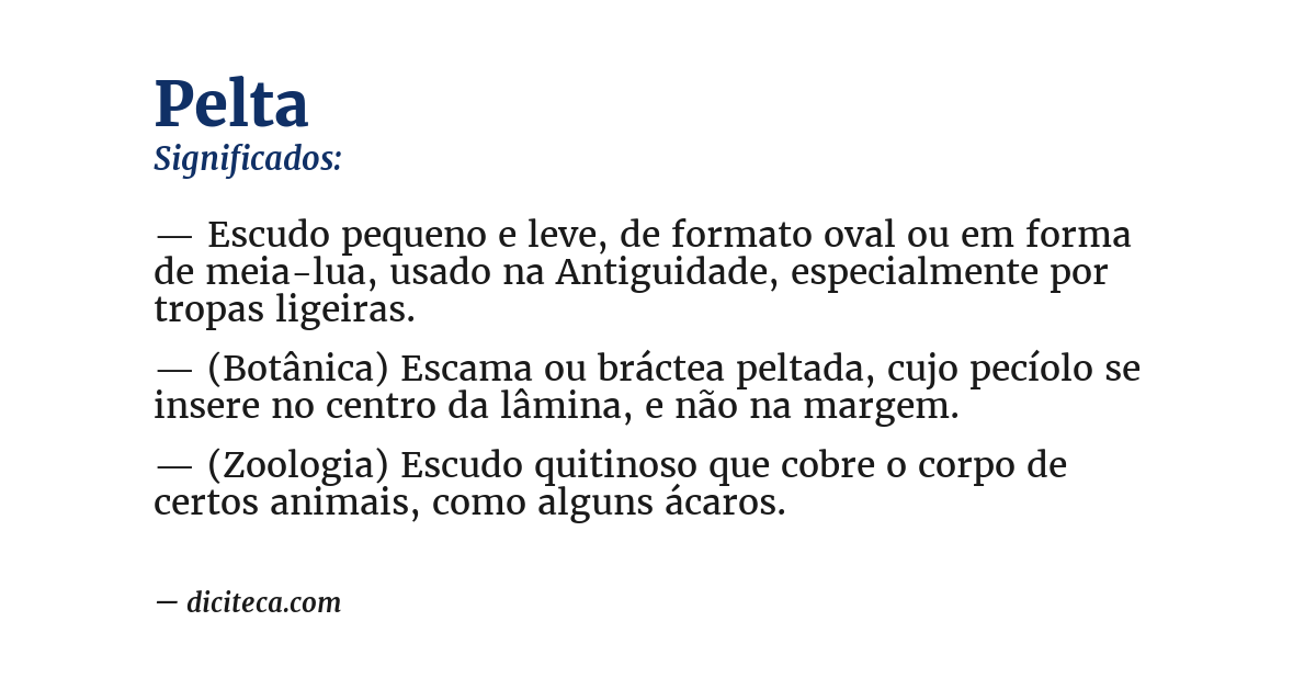 Significado de pelta