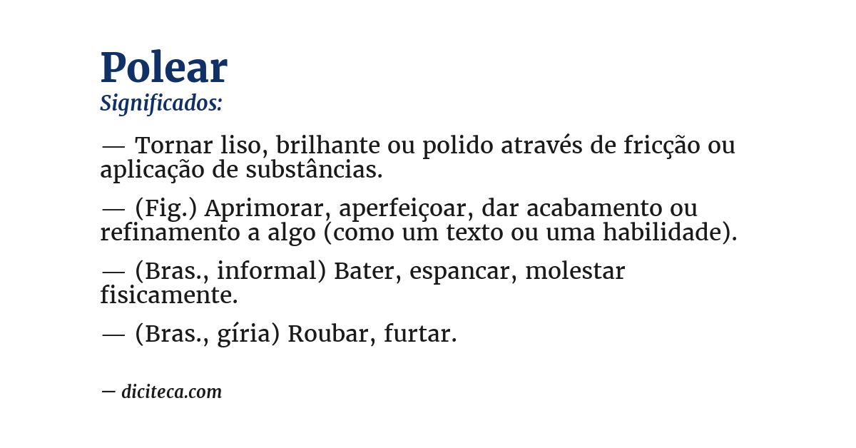 Significado de polear