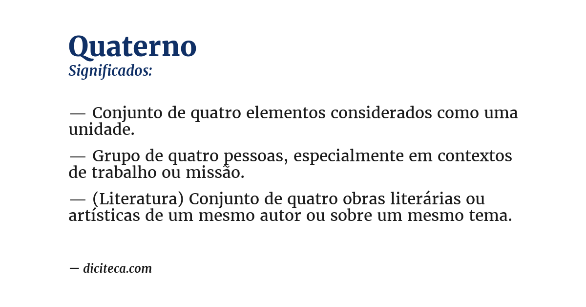 Significado de quaterno