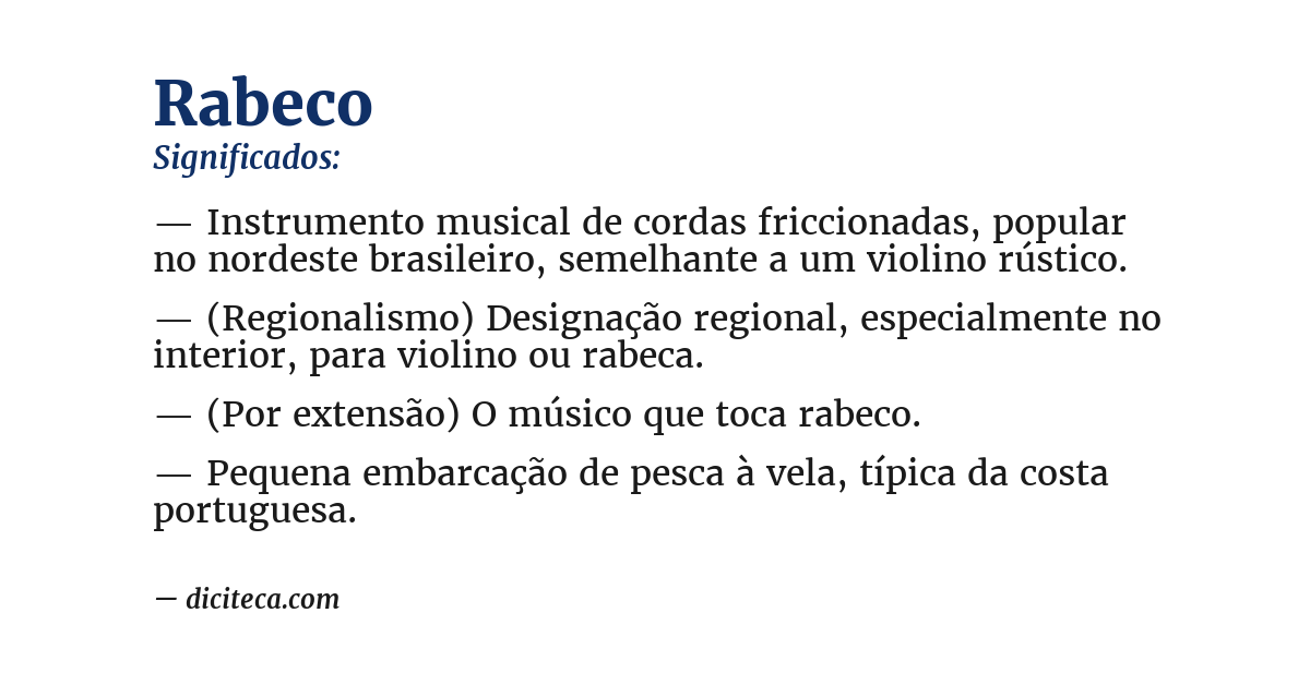 Significado de rabeco