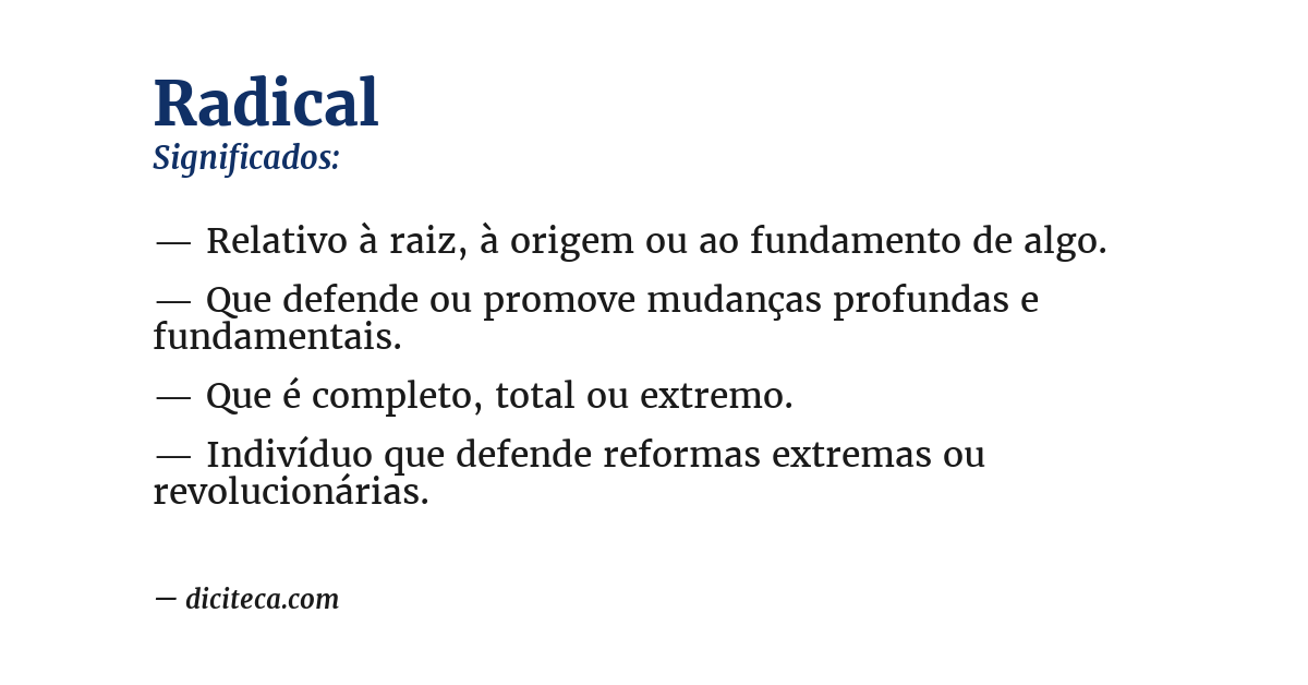 Significado de radical